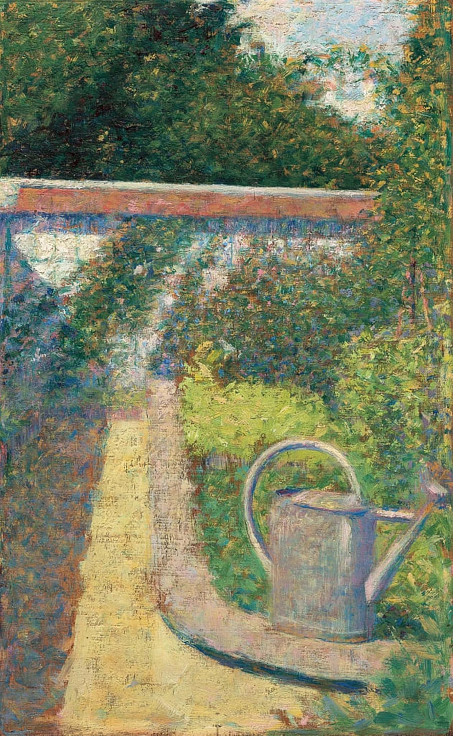 POSTERIIk Vintage Classic Picture Landscape Artwork the Watering Can Garden At Le Raincy by Georges Pierre Seurat Portrait Canvas Painting for Office Home Decor 60x90cm