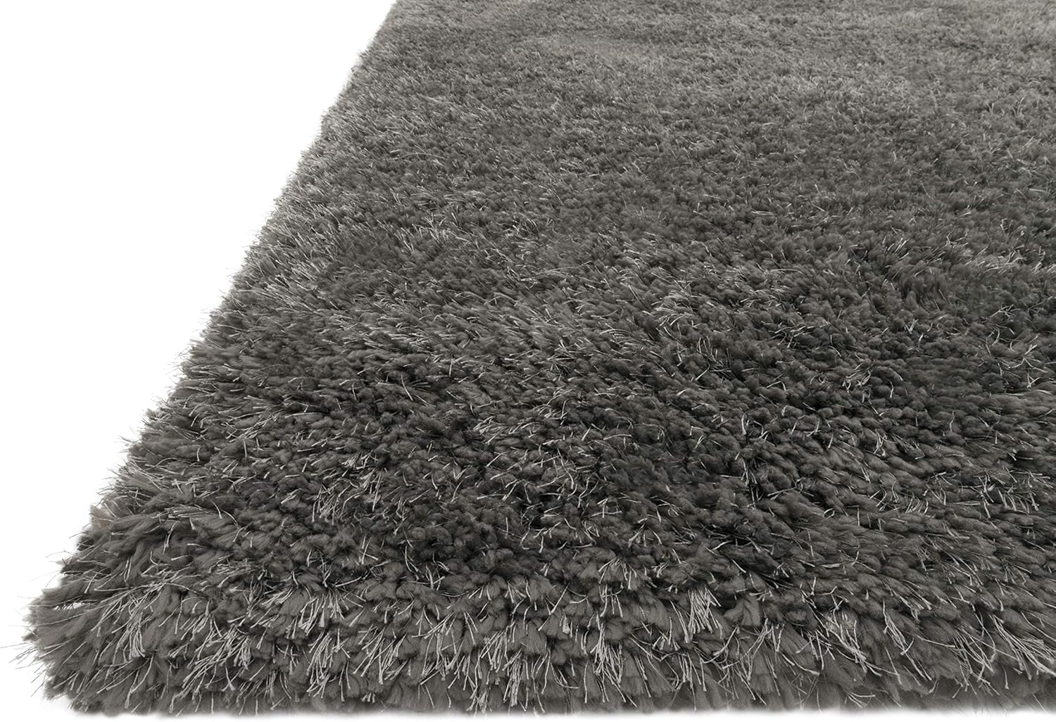 Loloi Mila Shag Collection MIL-01 Charcoal 2'-3" x 7'-6" Runner Rug