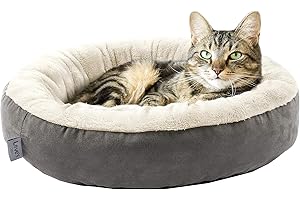 Love's Cabin Washable Donut Cat Bed for Small Indoor Cats