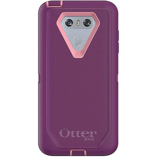 OtterBox Rugged Protection Defender Series Case for LG G6 - Case Only - Non Retail Packaging - Vinyasa (ROSEMARINE/Plum Haze)