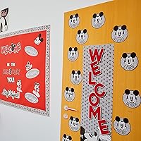Vista 5 de Eureka Disney Retro Mickey Mouse Welcome Vertical Aula Banner para profesores, 12 x 45 pulgadas