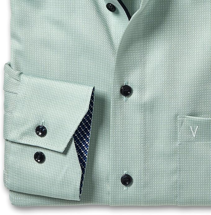 Marvelis Camicia Uomo Modern Fit Non-Iron A Maniche Lunghe, Colletto New Kent, 100% Cotone, Tinta Unita