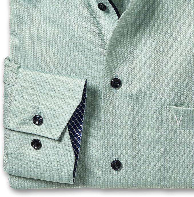 Marvelis Camicia Uomo Modern Fit Non-Iron A Maniche Lunghe, Colletto New Kent, 100% Cotone, Tinta Unita