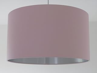 Handmade Blush Pink Oyster Brush Silver Metallic Lined Lampshade Lightshade All Sizes
