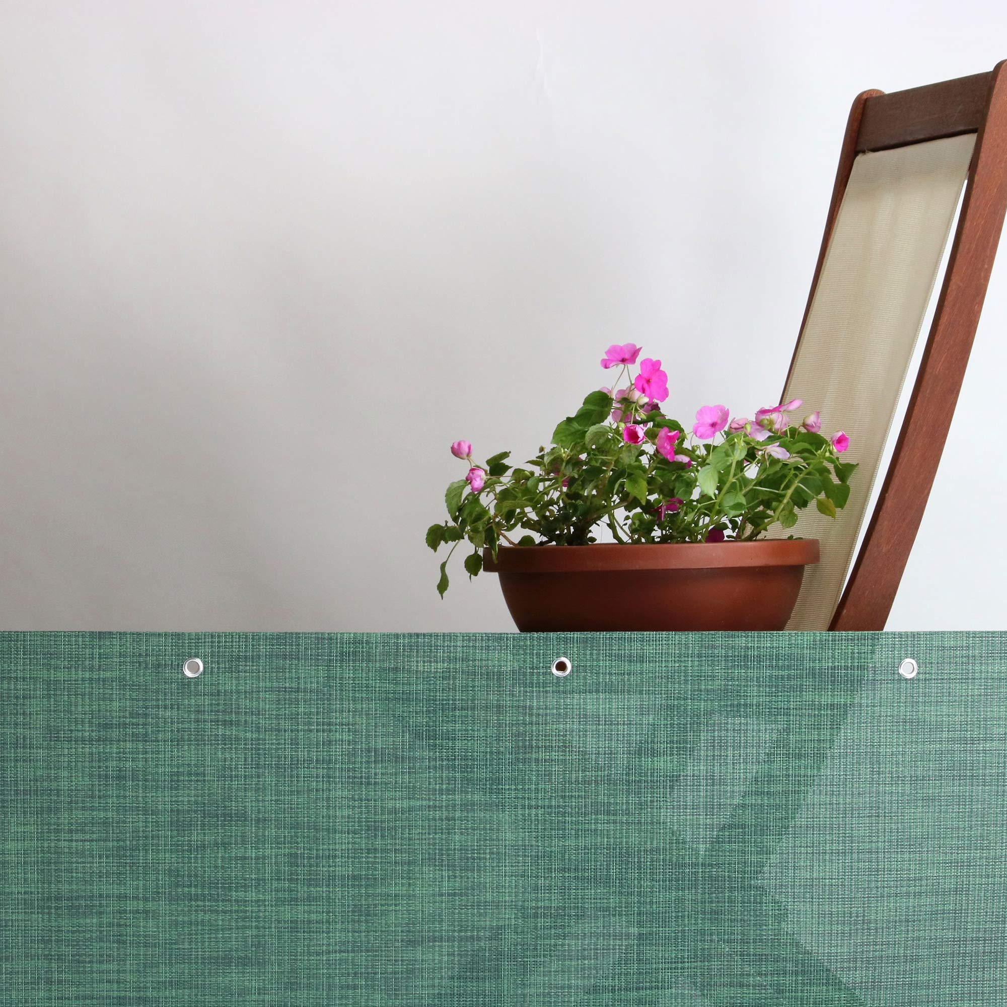 tenax Rete Tessuta Decorativa Frangivista in PVC e Poliestere, Texstyle all Green, Verde, 1,00x5 m