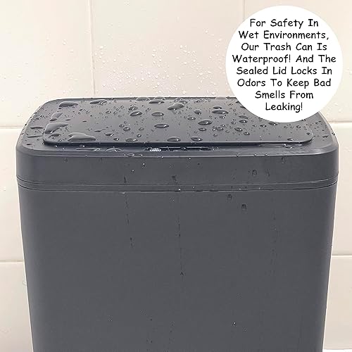 Miniatura 5 de Homie Bote de basura automático e inteligente de 3.2 galones con sensor de movimiento sin contacto y tapa antideslizante para bolsa, uso como mini