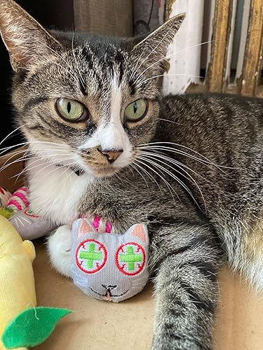 Miniatura 8 de Smokey's Stash Juguetes rellenos de hierba gatera con ratón de sisal y bola