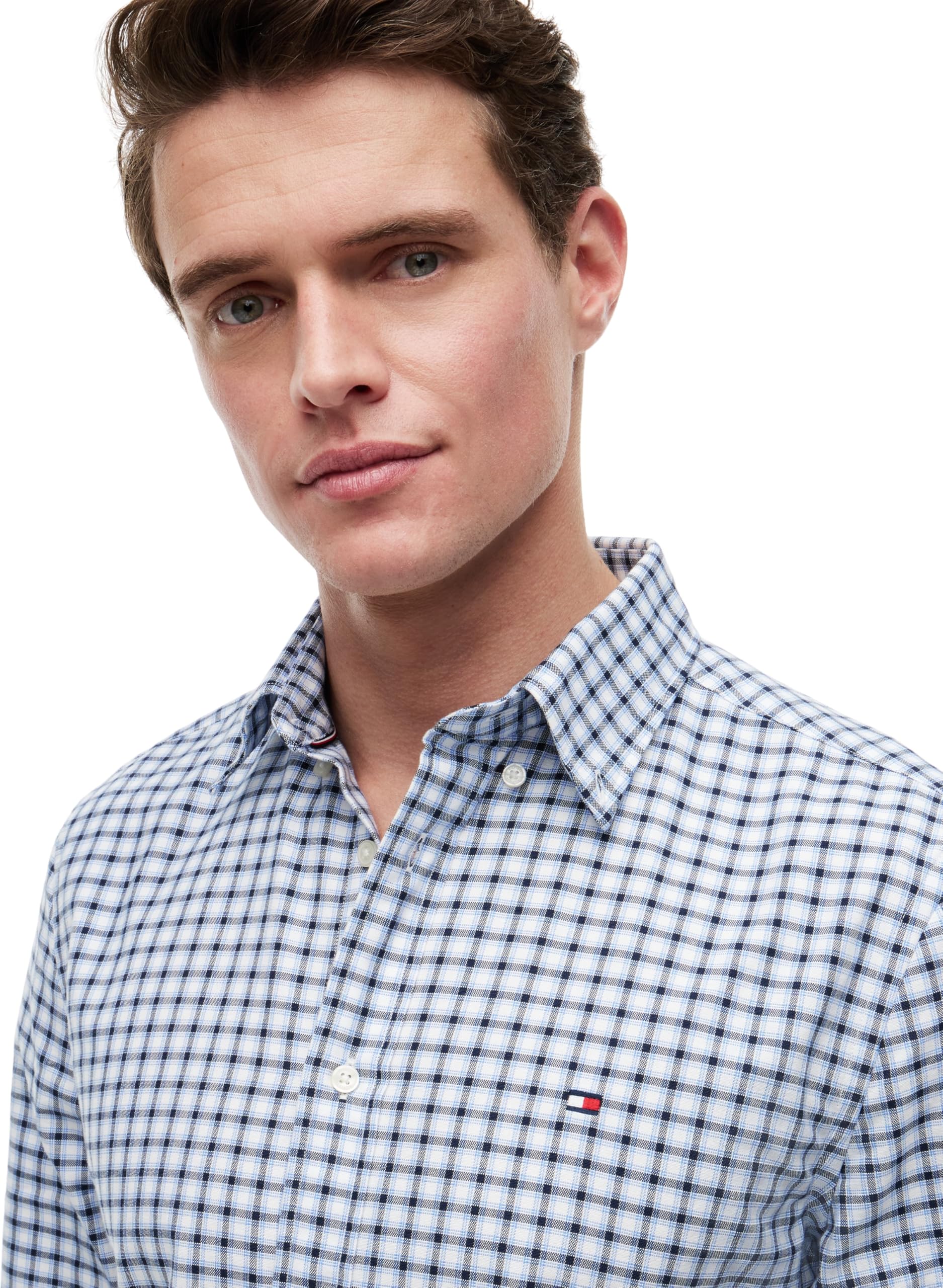 Tommy Hilfiger Herren Heritage Oxford Small Check Sht Mw0mw43305 L/S Shirt (1er Pack)