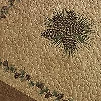 Vista 3 de Donna Sharp Almohada decorativa de pino antiguo con diseño de cono de pino, cuadrado Pino antiguo (piña)