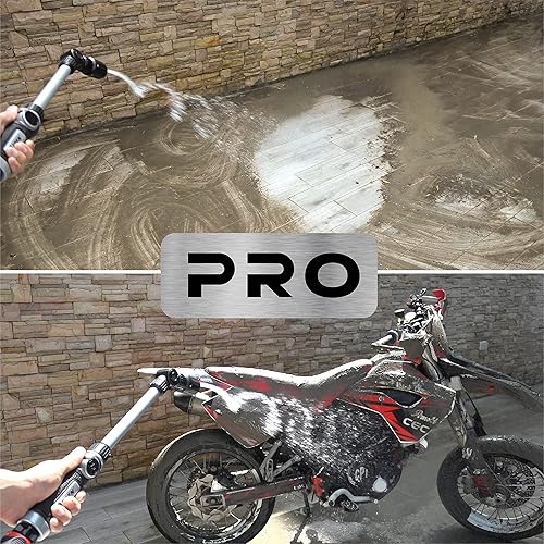 Miniatura 4 de Eden 94621 PRO Varita de riego turbo de 4 patrones de metal de 18 pulgadas con control de pulgar con kit de inicio de conexión rápida, cabezal