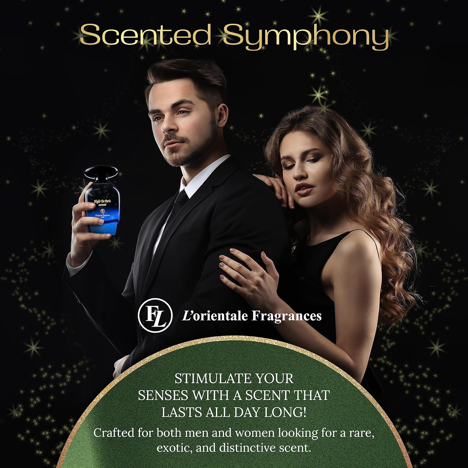 L'Orientale Fragrances Night De Paris in Motion 100ml / 3.3oz - Oil-Based Perfumes for Women & Men, Unisex Amber Vanilla Eau de Parfum w/Bergamot - Long-Lasting Up to 24 Hours, Ideal for All Seasons - Image 7