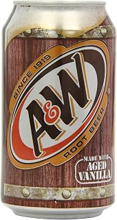 A&W Root Beer 12 Pack, 12 oz Cans - Classic Aged Vanilla Caffeine-Free Soda Since 1919