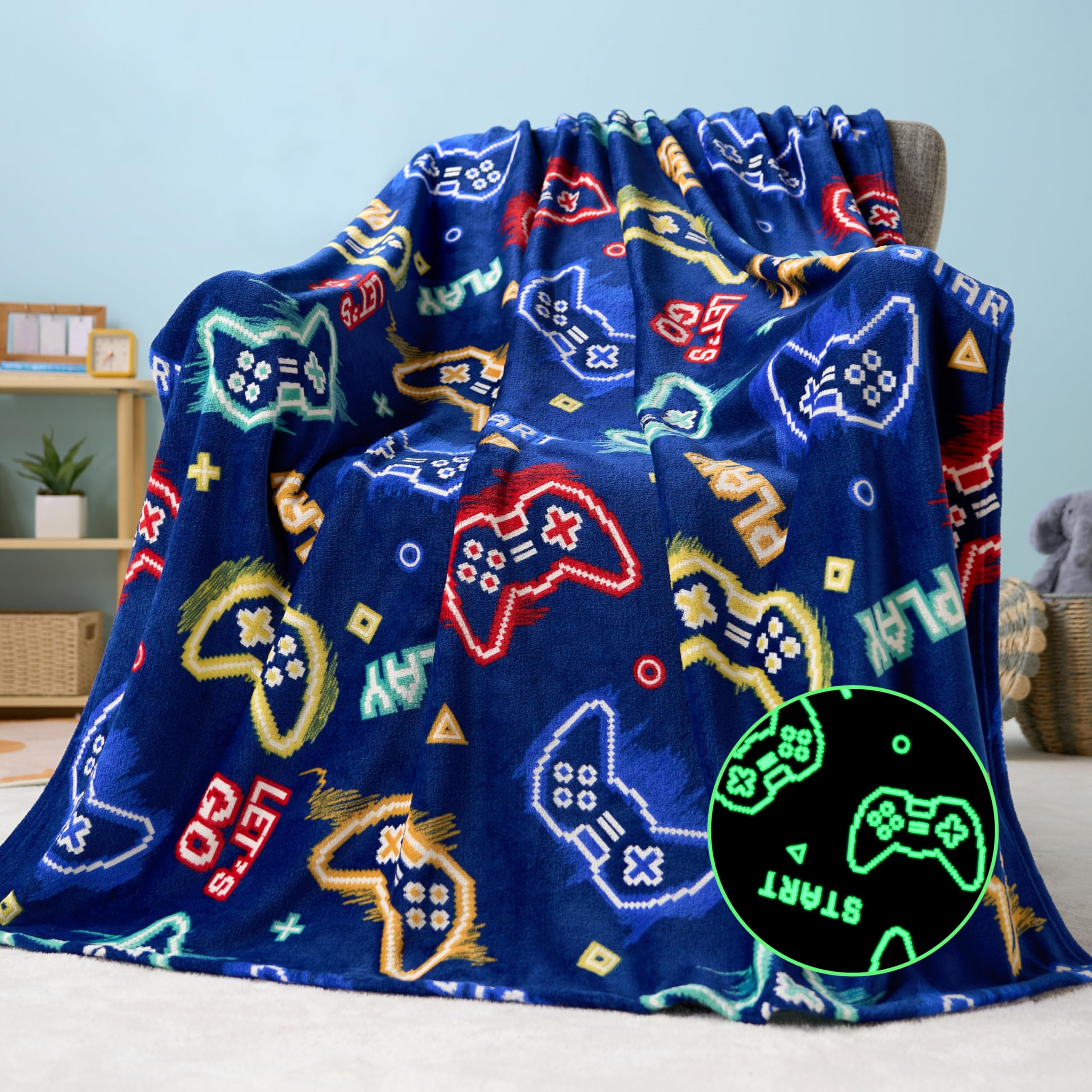 Glow in the Dark Dinosaur Blanket - Kids Gift -15