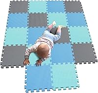 Vista 9 de MQIAOHAM - Tapetes de juego para bebe, tapete de espuma en forma de rompecabezas para ejercicio, hogar y equipo de gimnasio, juguete suave para bebe
