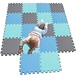MQIAOHAM 18 Pieces Puzzle Play Mats, Soft Baby Play Mat, Kids Interlocking Foam Floor Tiles, Toddlers Carpet Playmats G301018-107108112