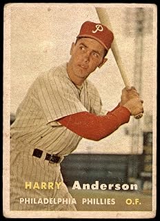1957 Topps # 404 Harry Anderson Philadelphia Phillies (Baseball Card) POOR Phillies