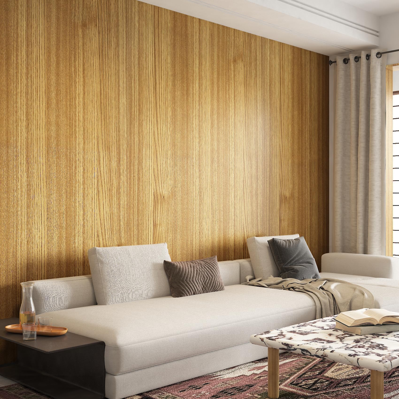 LaCheery 90cm x 400cm Papel Pintado Autoadhesivo Madera Clara Vinilo Adhesivo Muebles Marron Impermeable Papel Adhesivo para Muebles de Cocina Vinilos Armarios Dormitorio para Encimera Habitacion