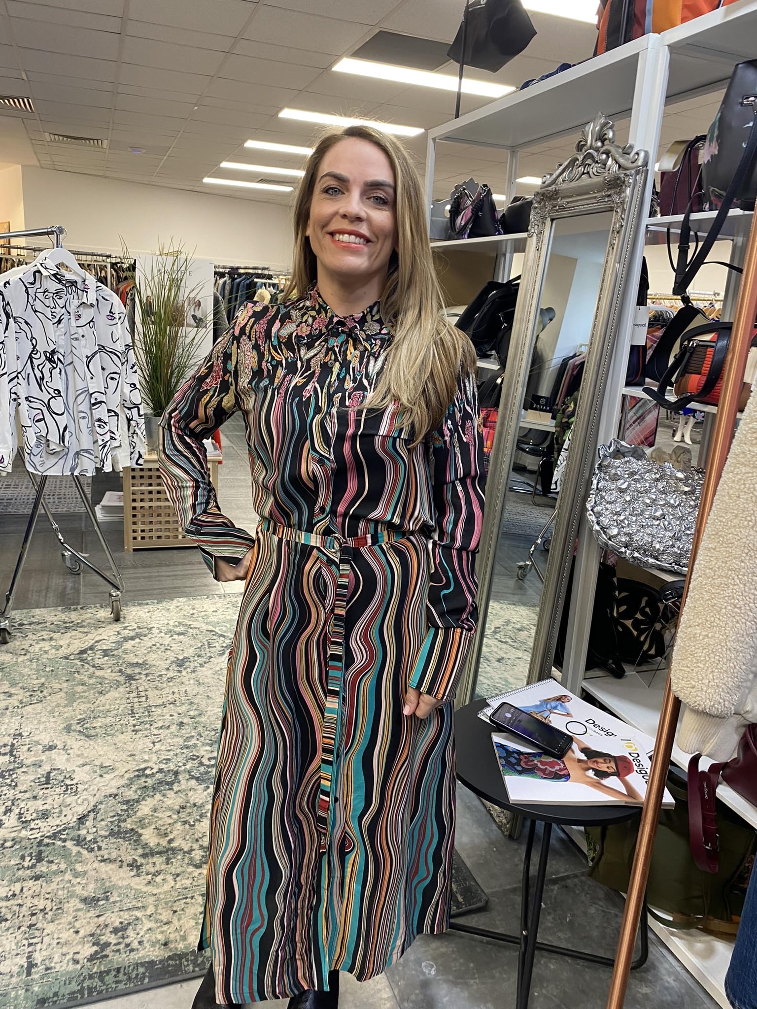 Desigual Abito da Donna A Maniche Lunghe NAN