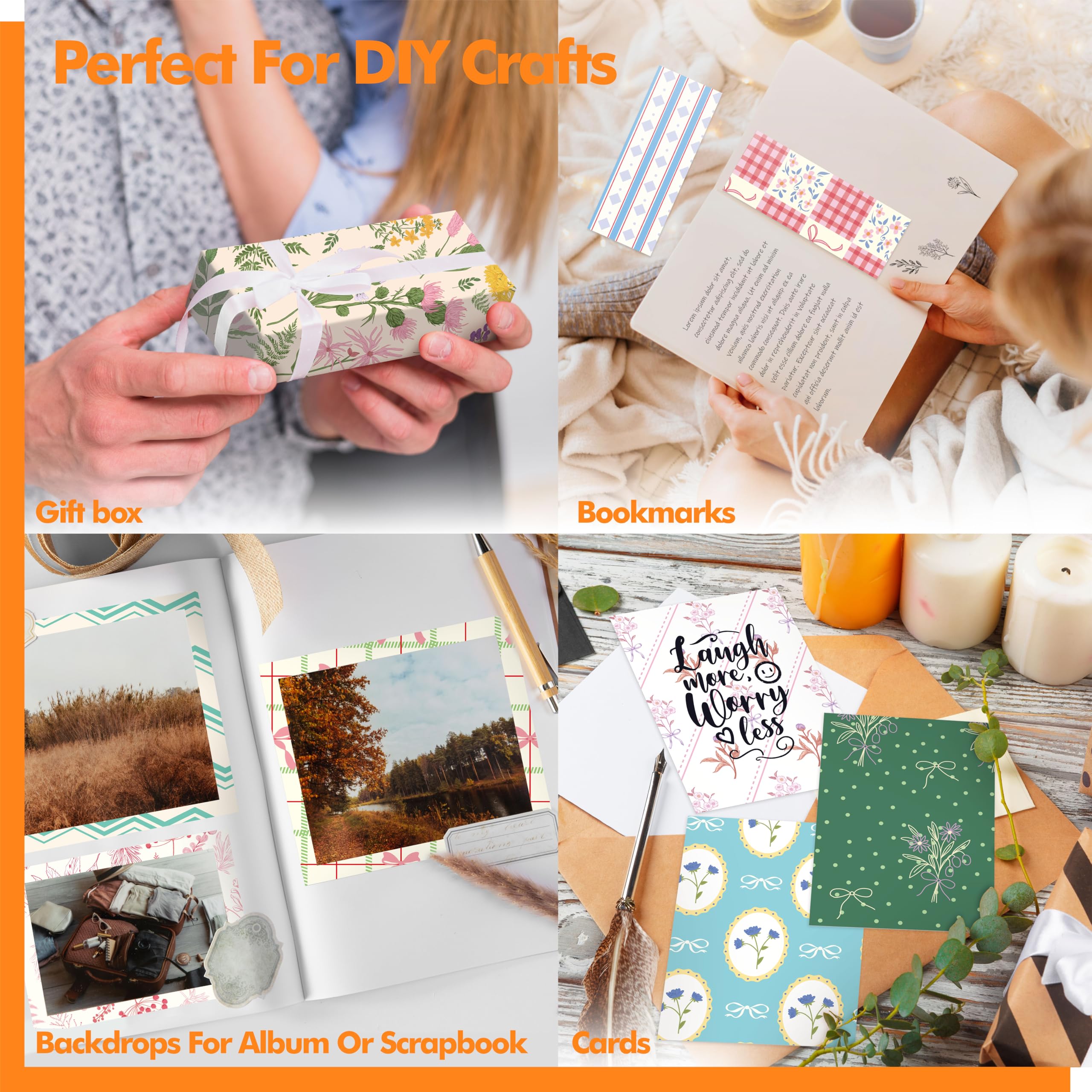 Vintage Scrapbook Paper Pad - 30 Sheets -5