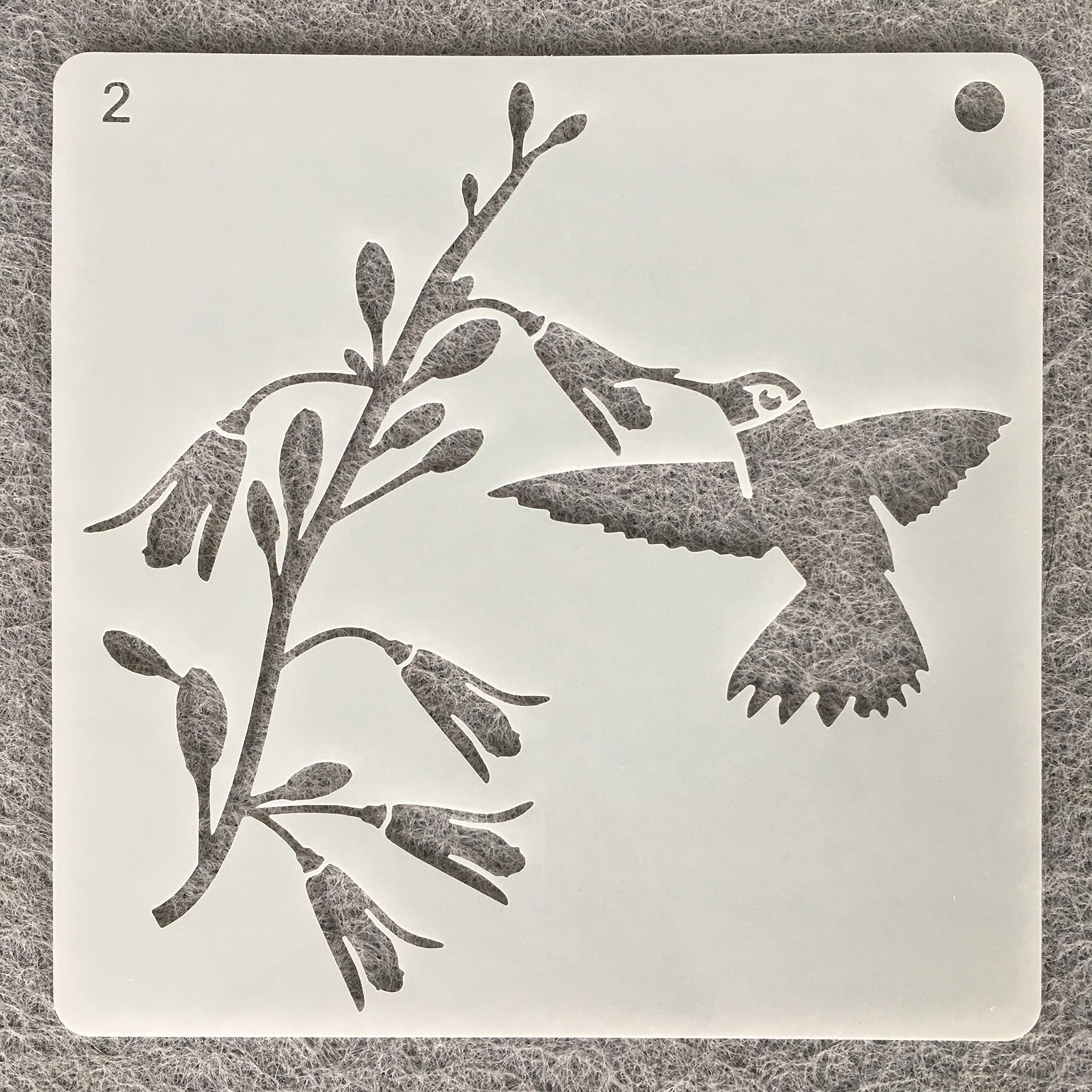 5 Pochoirs Hirondelles En Vol - 5 Tailles (10x10 à 30x30 Cm) Réutilisables, Avec Pinceau, Pour Peinture Sur Bois