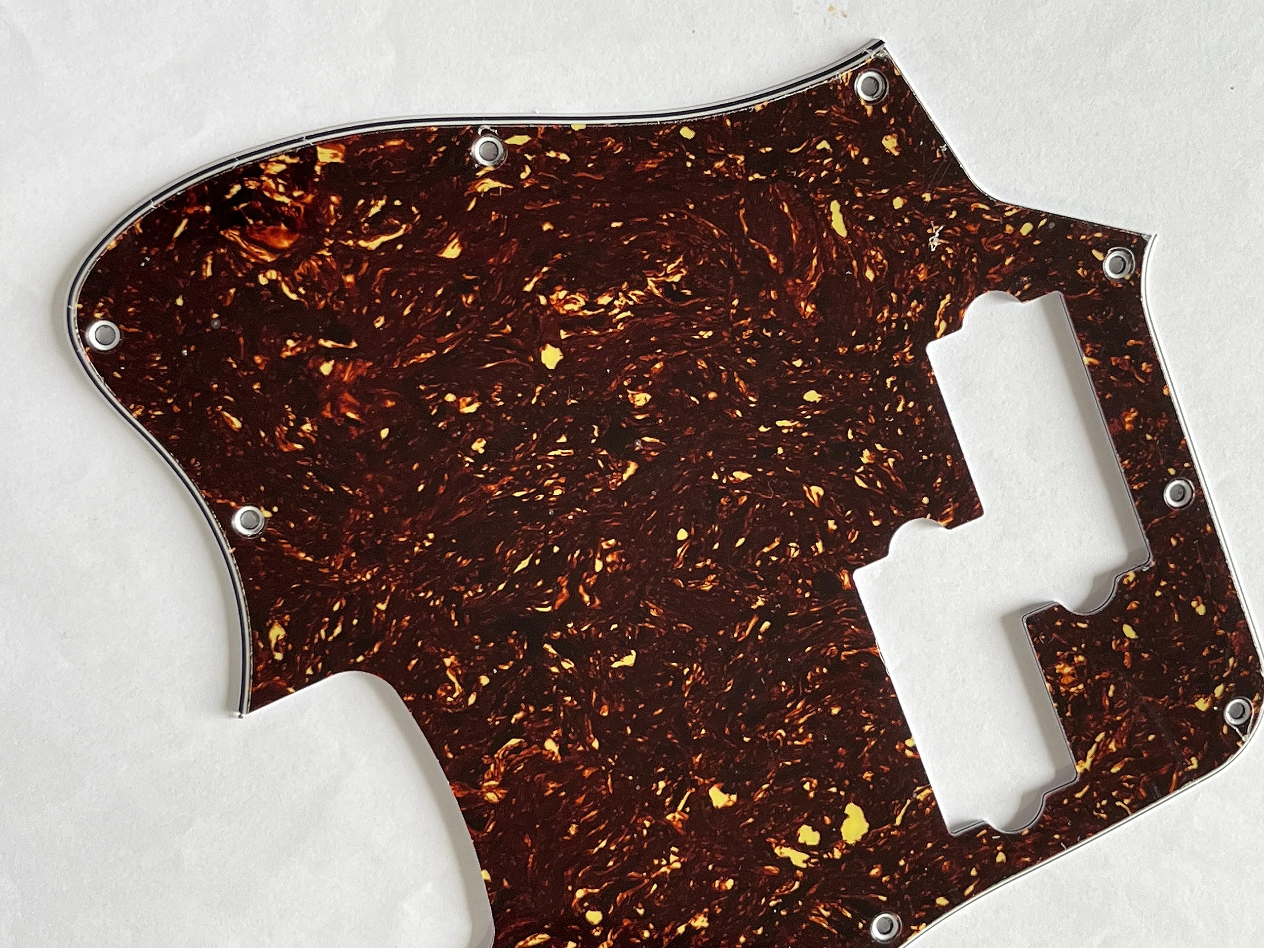 For Squier VM Jaguar Bass Style Guitar Pickguard (4 Ply Brown Tortoise)