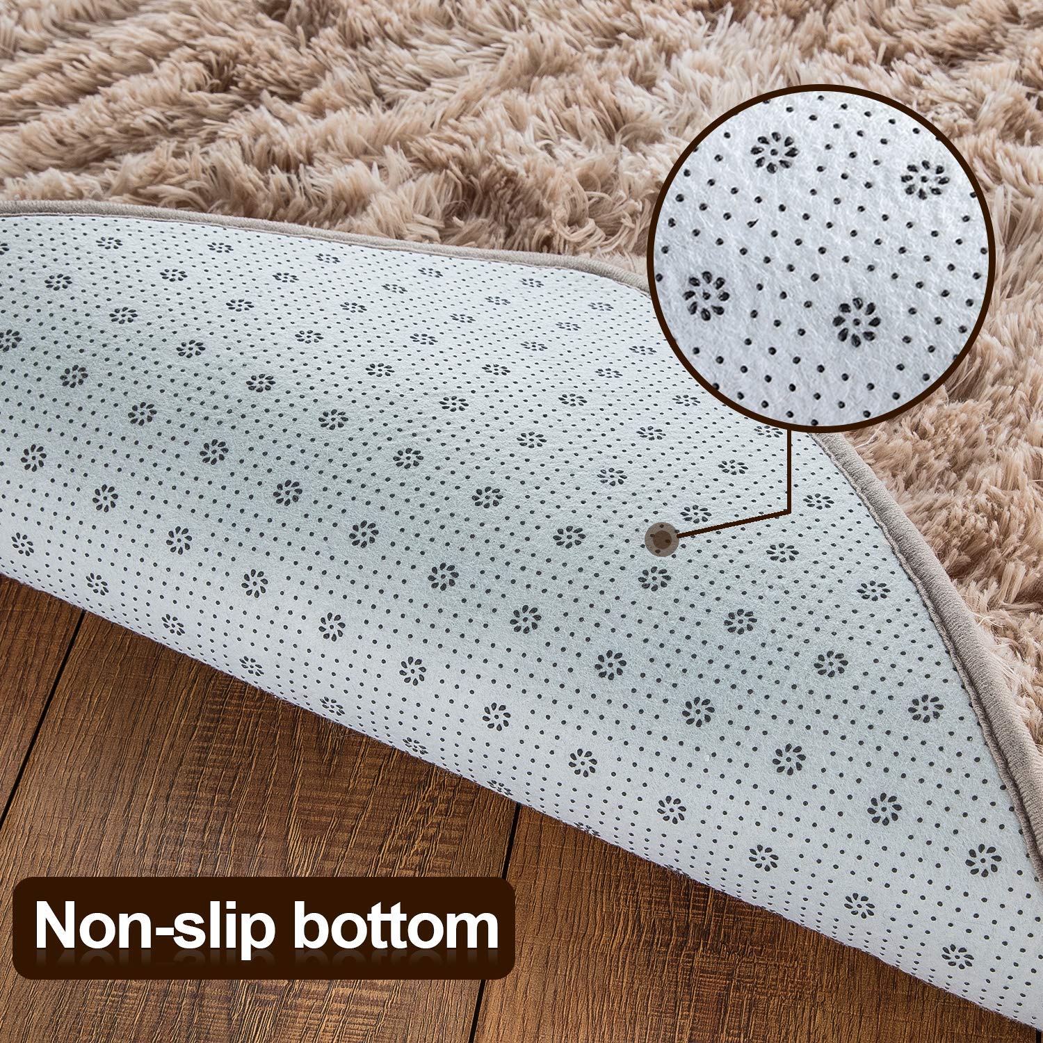 Moquette Chambre, Home Tapis Shaggy Longues Mèches En Différentes Tailles Et Coloris Tapis Shaggy Design Moderne Pour Chambre D'enfant Chambre À Coucher Salon Coureur Lavable,Marron,200X300CM