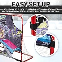 Vista 4 de Franklin Sports NHL Street Hockey Goalie Shooting Target - Shooter Tutor Hockey Goal Practice Target - Street Hockey Net Goalie Target - Easy Attach