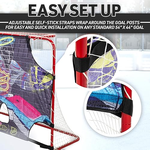 Miniatura 4 de Franklin Sports NHL Street Hockey Goalie Shooting Target - Shooter Tutor Hockey Goal Practice Target - Street Hockey Net Goalie Target - Easy Attach
