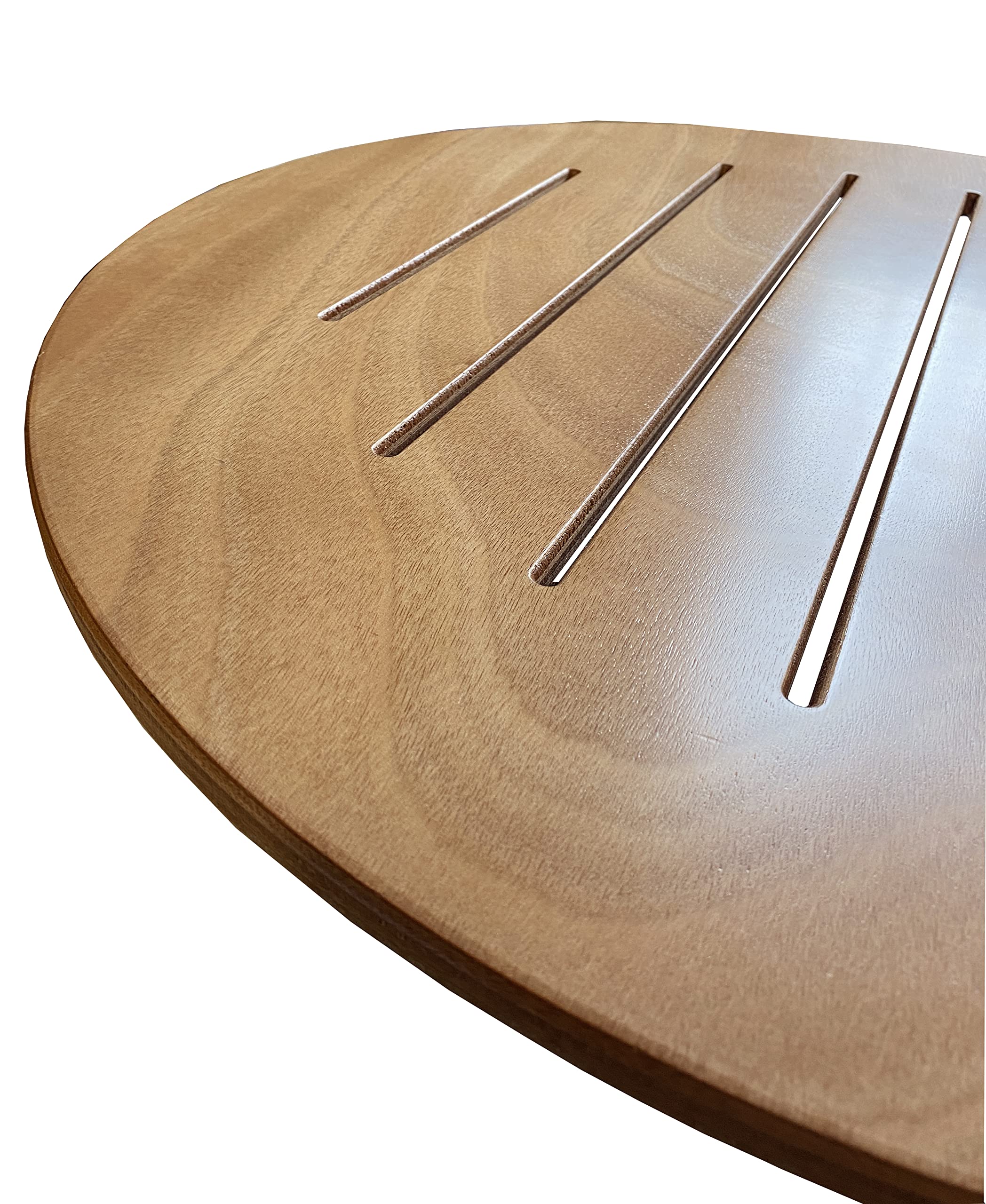 Castelmerlino Silvia Table Pliante, Métal, Okume Natural, Rond