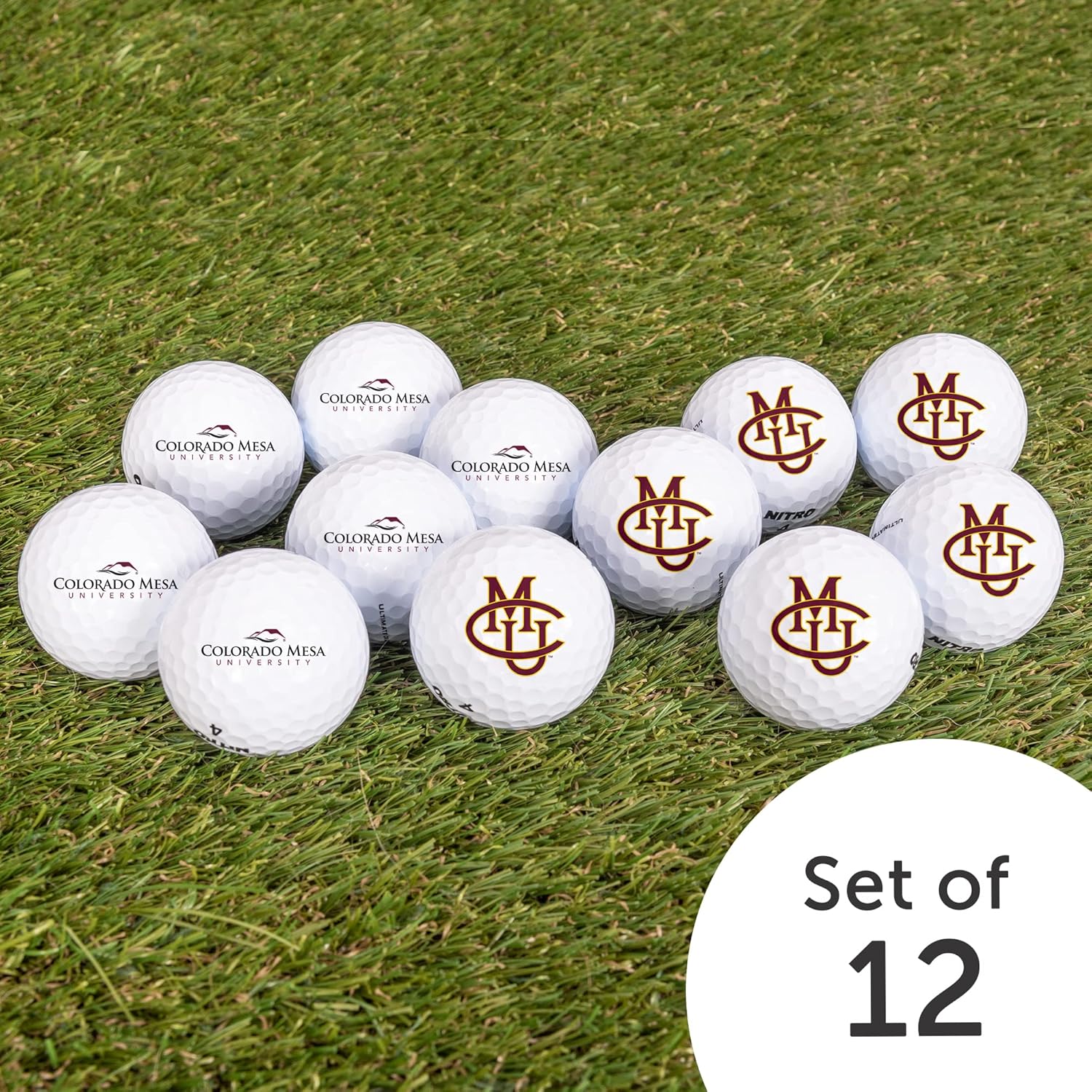 Desert Cactus Colorado Mesa University Golf Balls 12 Pack – CMU Mavericks Full Color Dozen – Officially Licensed Sport Team Accessory