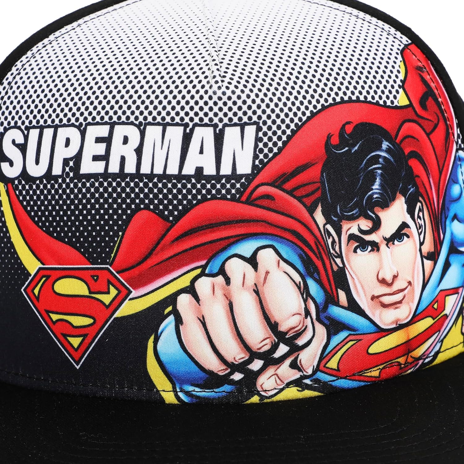 Bioworld Superman Youth Adjustable Snapback Cap Black - Image 6