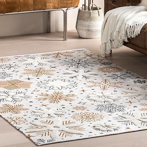 Miniatura 8 de nuLOOM Eloide - Alfombra decorativa, 2 x 3 pies, color blanco
