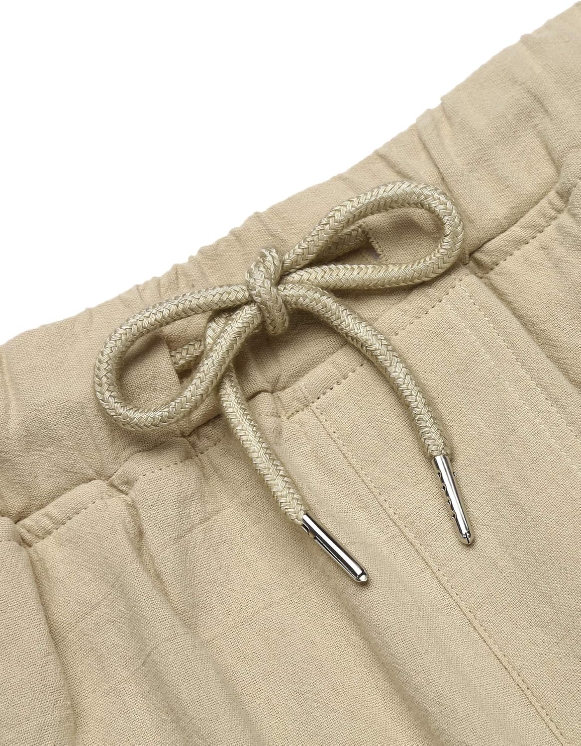 JINIDU Mens Beach Shirt Pants Set Cotton Linen Hippie Outfit