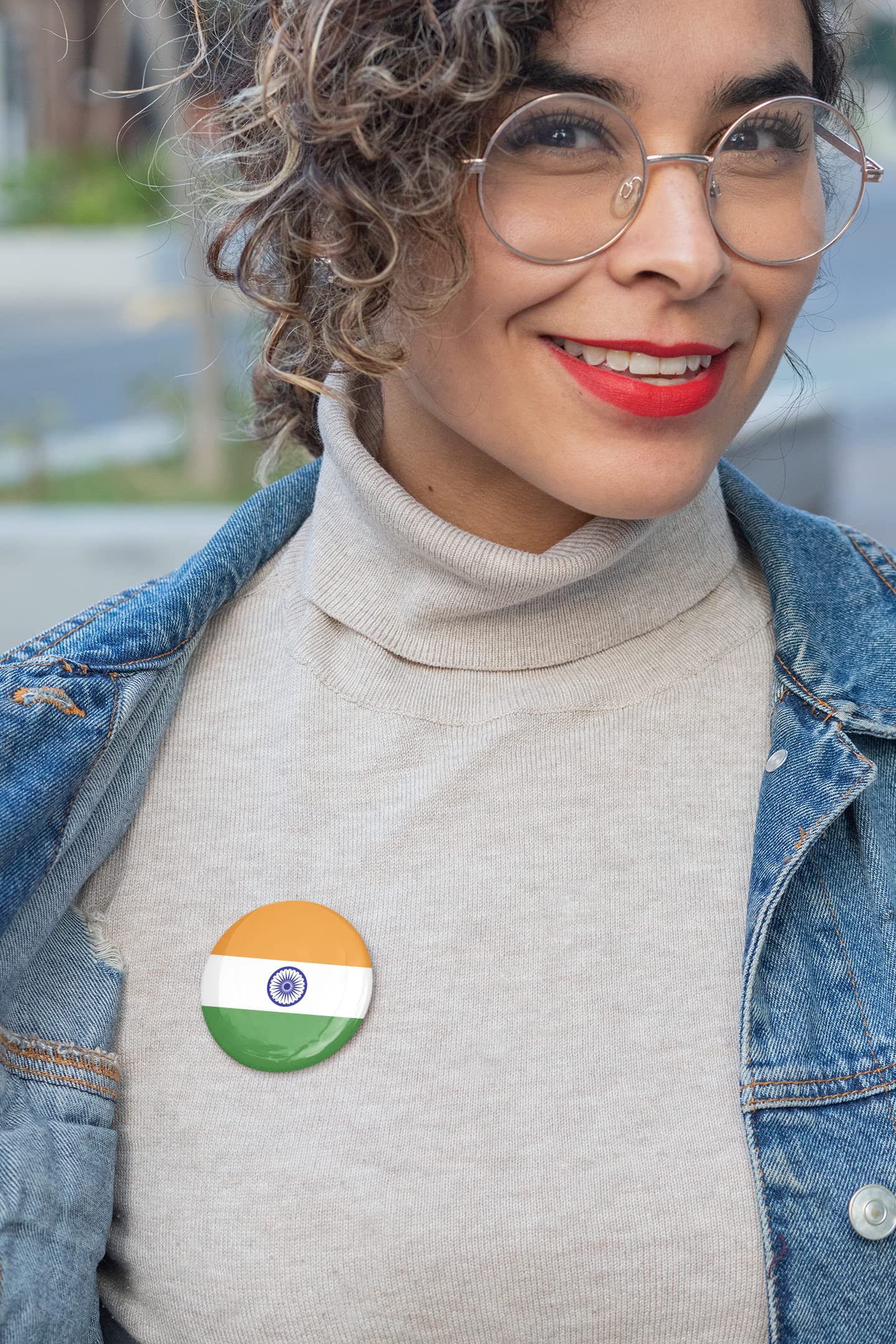 National Republic Tricolor Flag Badges Pin Button