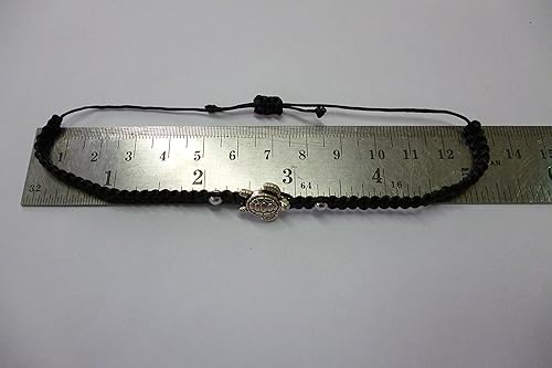 Miniatura 6 de Tortuga marina colgante Lucky trenzado pulseras con un nudo deslizante ajustable cordón de algodón pulseras FC-039, Cordón de algodón, cuentas,