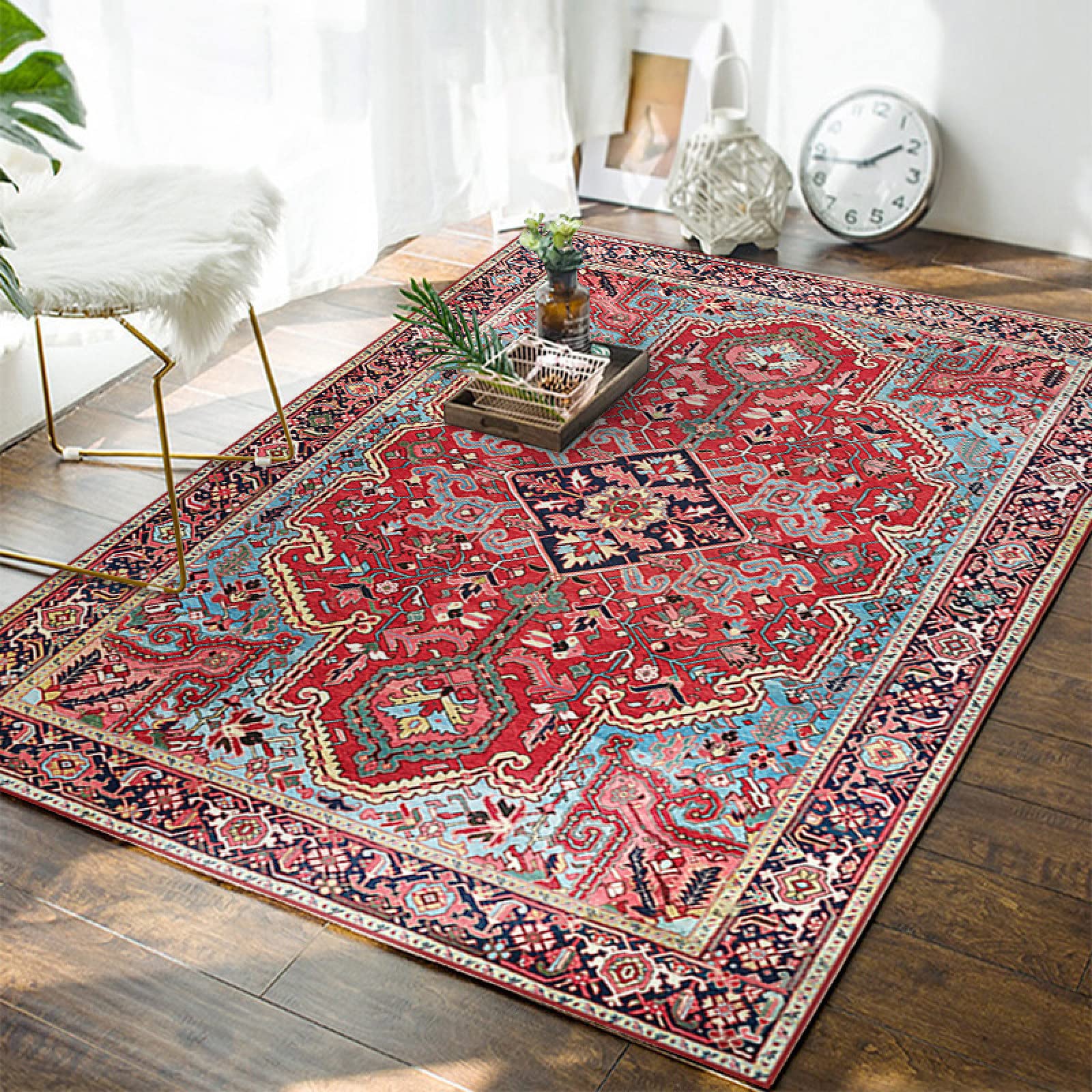 Amazon｜カーペット 長方形 トルコ絨毯 140*200cm レトロ じゅうたん 