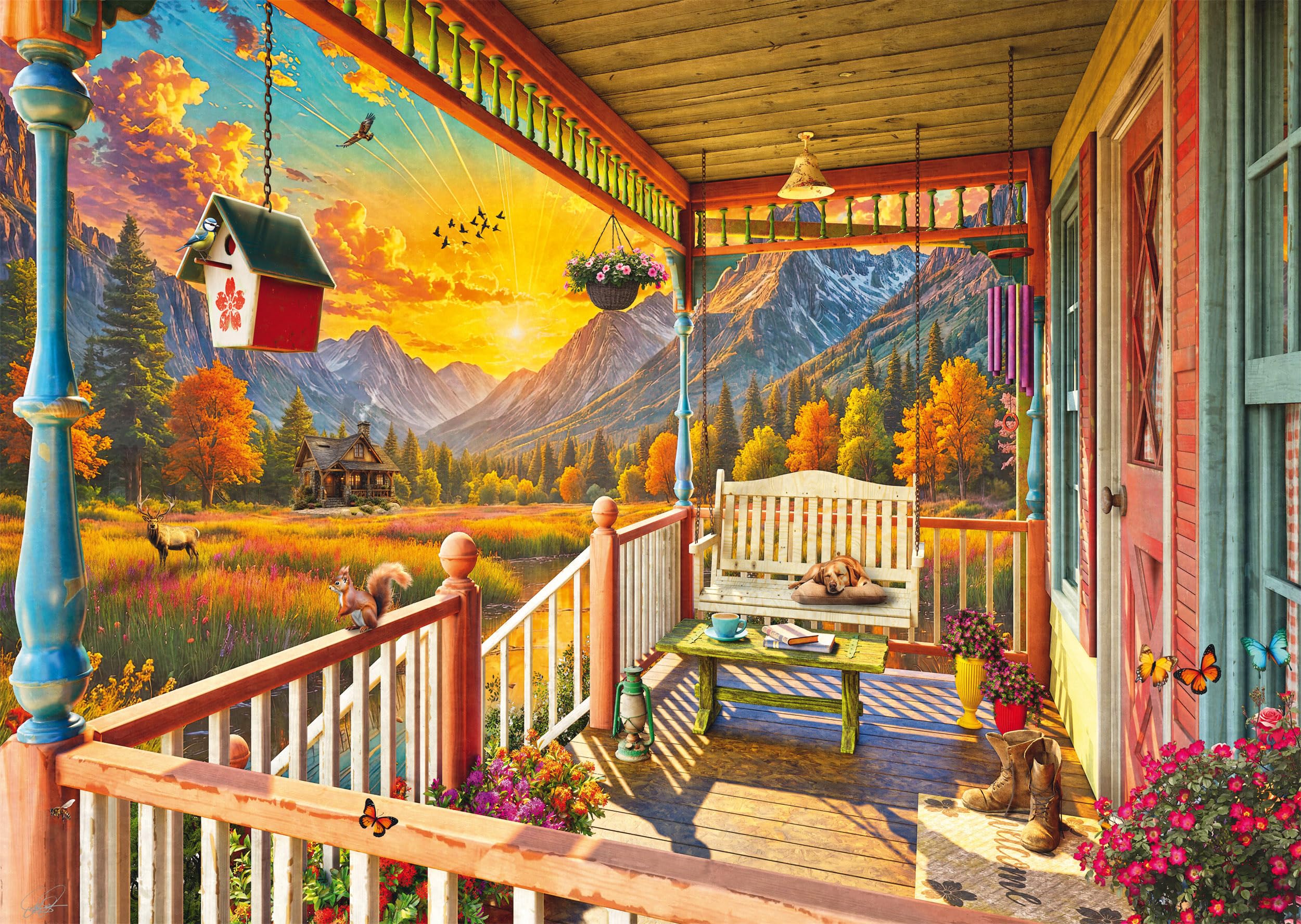 Schmidt | Mountain Veranda | 1,000 Piece Jigsaw Puzzle | Age 14+