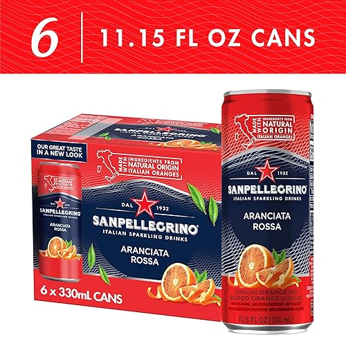 Miniatura 9 de Sanpellegrino Latas de bebidas de frutas con chispas de naranja sanguina , 11.15 onzas líquidas (paquete de 6)