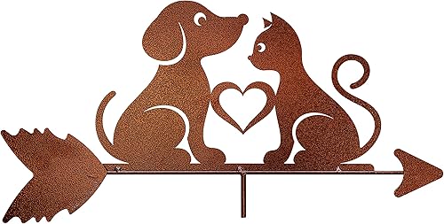 Miniatura 7 de SWEN Products Veleta Love CAT and Dogs (Estaca de jardín incluida)