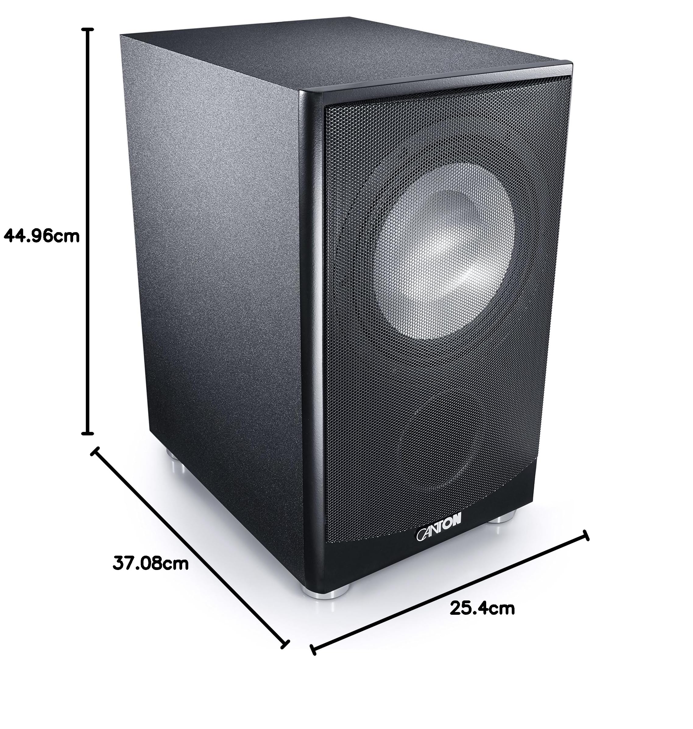 Canton AS 85.3 SC Leistungsstarke Aktiv-Subwoofer (200/280W) schwarz