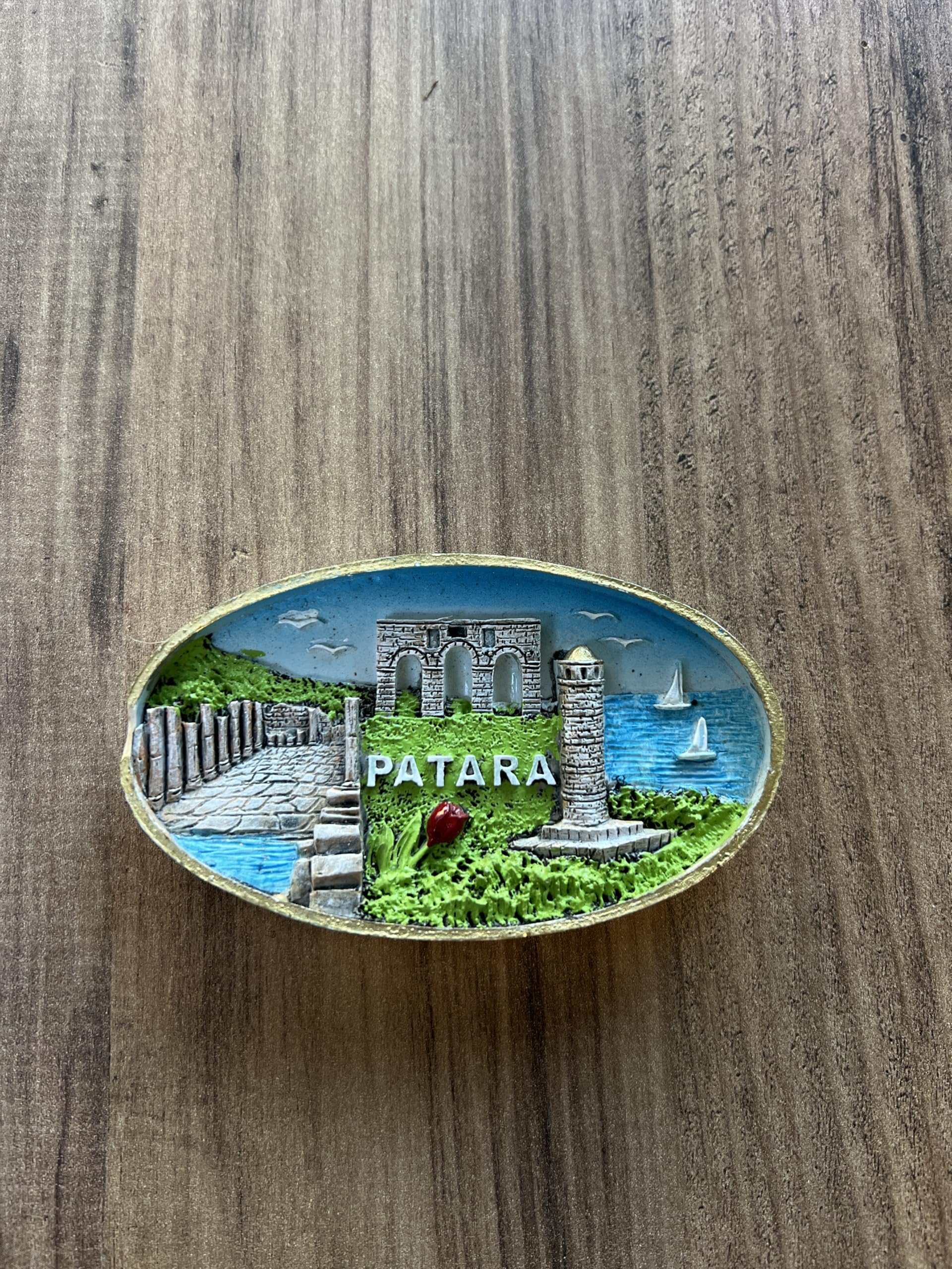 Pharus Patara Antik Şehri Manyetik Dekoratif Buzdolabı Süsü, El Yapımı 3D Minyatür Şehir Manzarası, Turistik Hediyelik Eşya