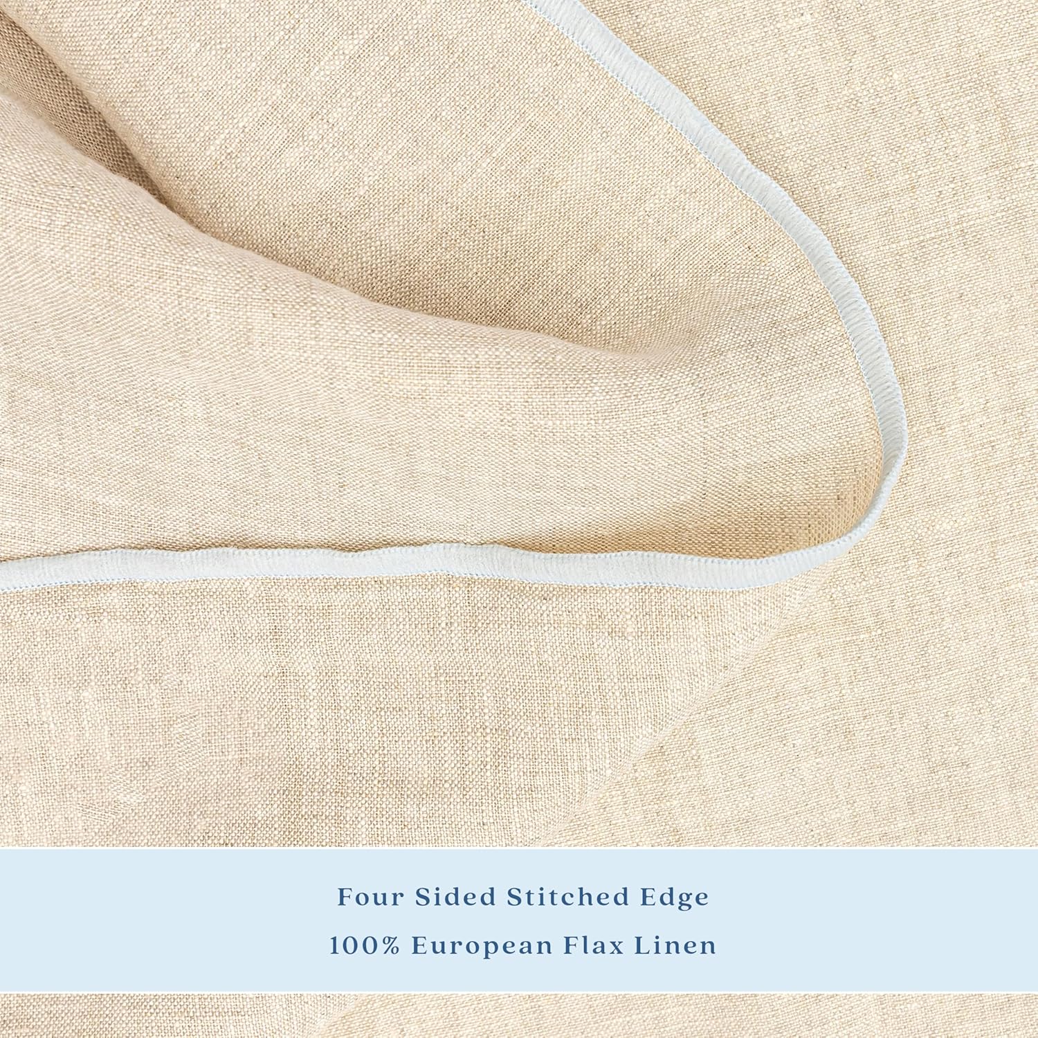 ELYN Linen Napkins, Reusable & Washable Cloth Napkins, Made with 100% European Flax Linen, Set of 6, 18 x18 inches, Soft & Elegant Dinner Napkins for All Occasions & Home Décor (Mauve/Stone Blue)
