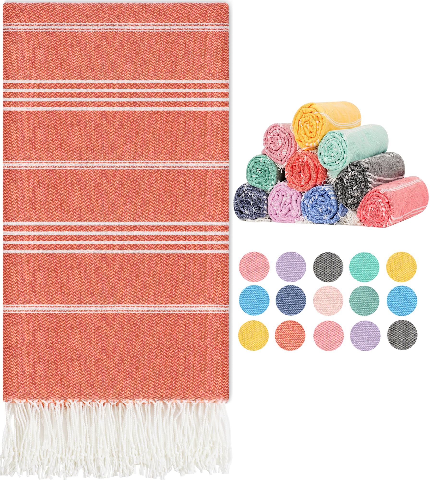 Turkish Beach Towel – Sand-Resistant & Quick-Dry – Large Plaid Design For Pool, Beach, Yoga - View #7