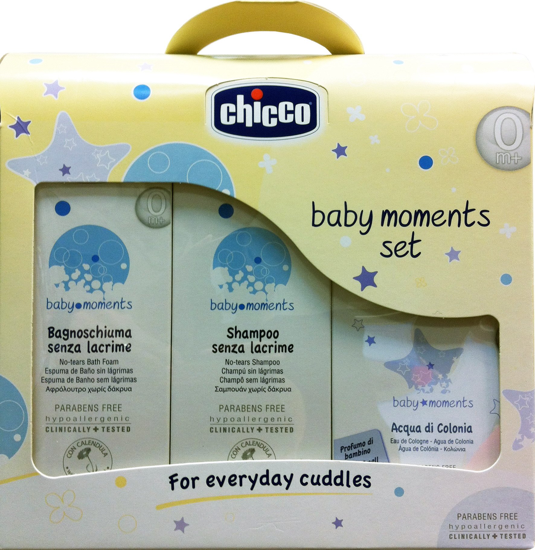 2 x Chicco CF zestaw testowy do kąpieli 200 ml + szampon 200 ml + woda kolońska 100 ml
