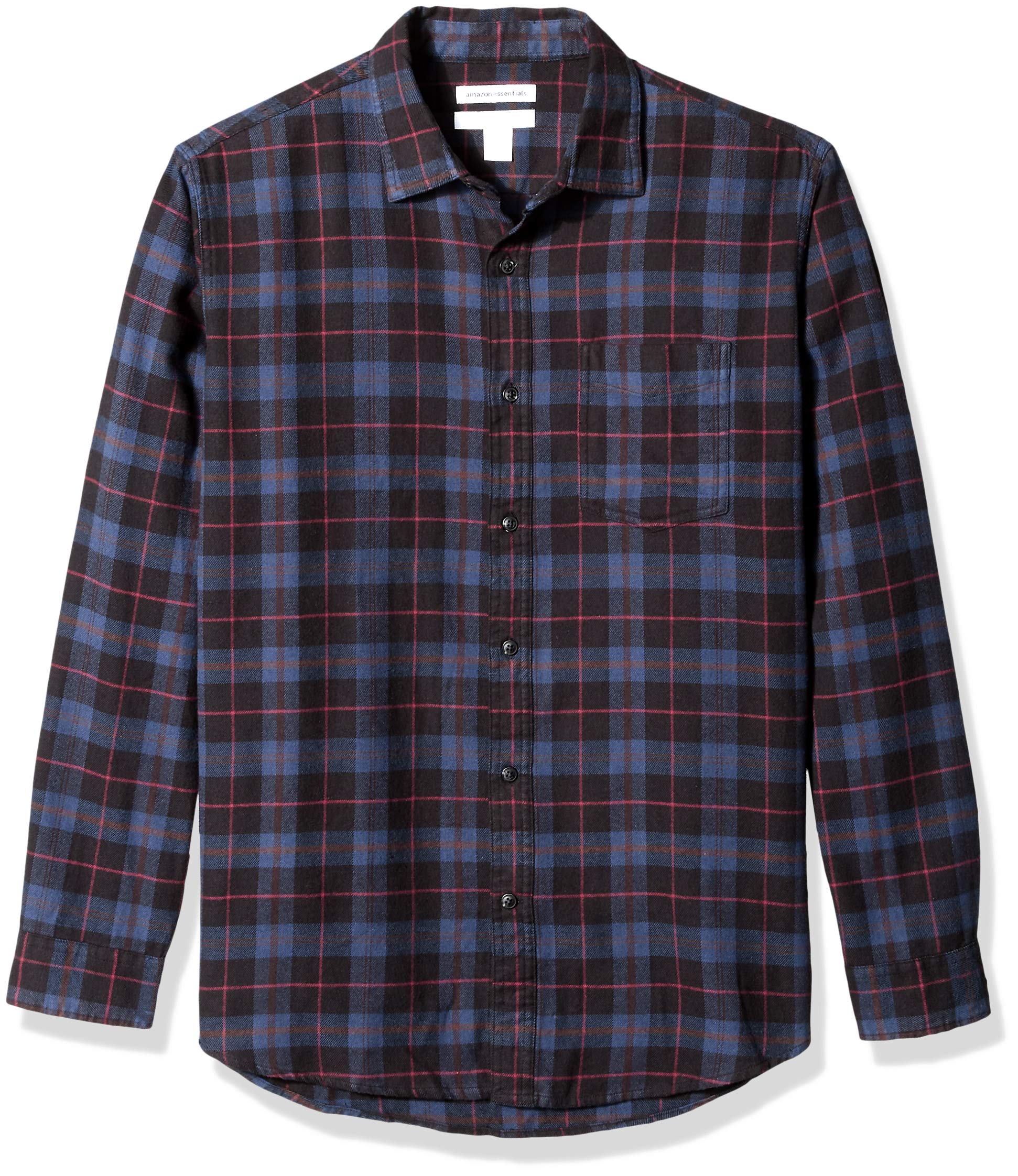Amazon Essentials Men's Regular-fit Long-Sleeve Plaid Flannel Shirt