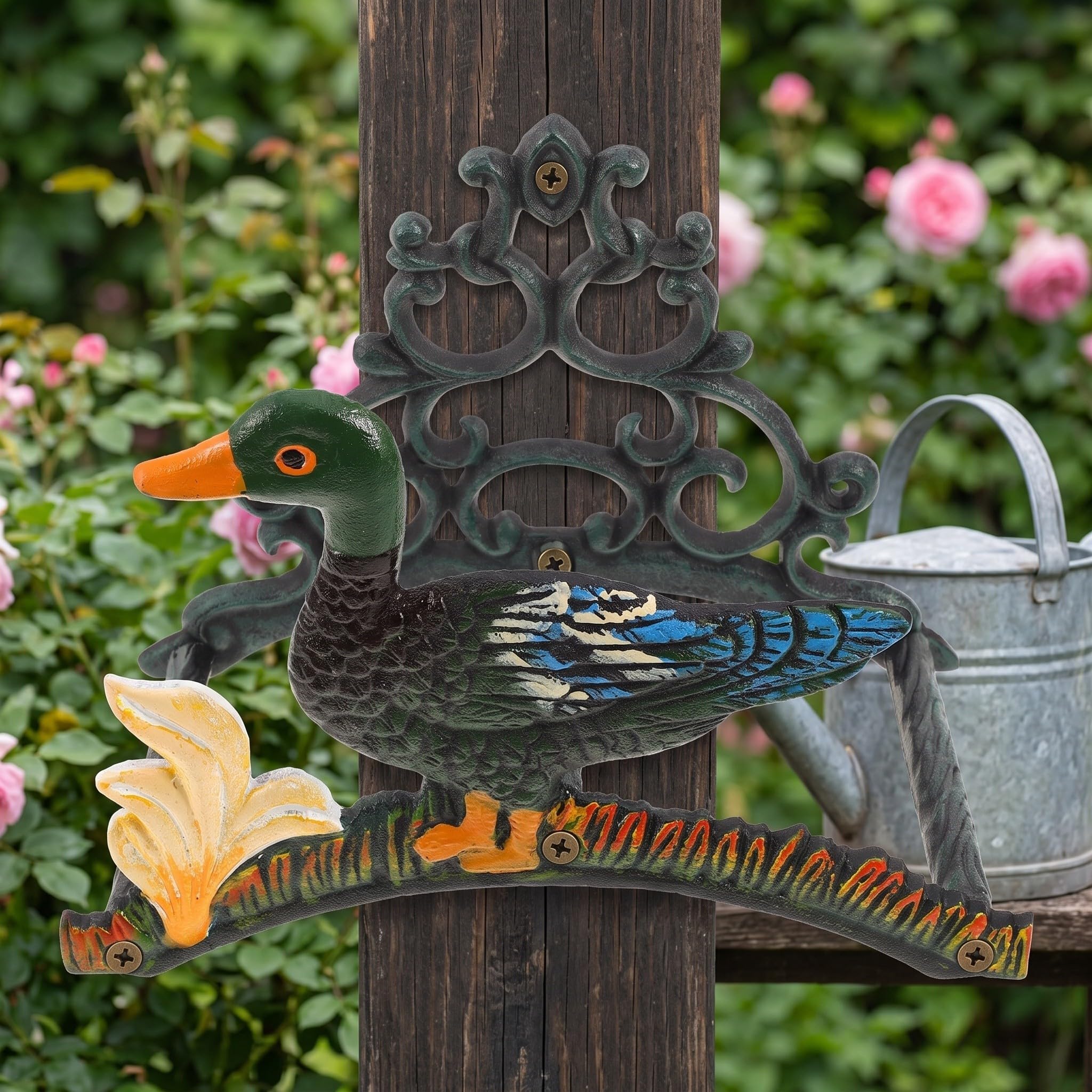 Toyvian Duck Geformter Wand Gartenschlauchhalter aus Gusseisen