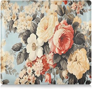 CEBUGI Vintage Checks Floral Car Registration and Insurance Holder Glove Box Organizers Wallet Case for Documents Organizer,4.92" x 9.45"