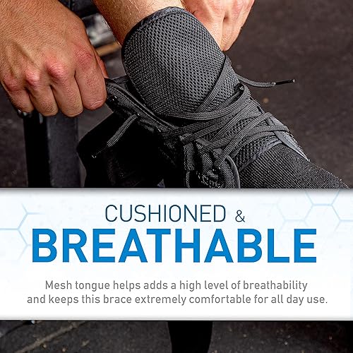 Miniatura 5 de Franklin Sports Tobillera - Estabilizador de soporte de tobillo ajustable - Soporte de compresión para esguinces de tobillo y dolor - Tobillera