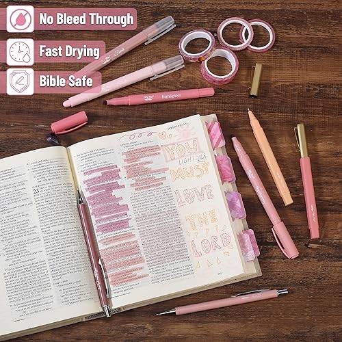 Miniatura 5 de Mr. Pen - Kit de diario bíblico, resaltadores de la Biblia y bolígrafos que no se corre, kit de estudio bíblico, kit de diario bíblico para regalo,