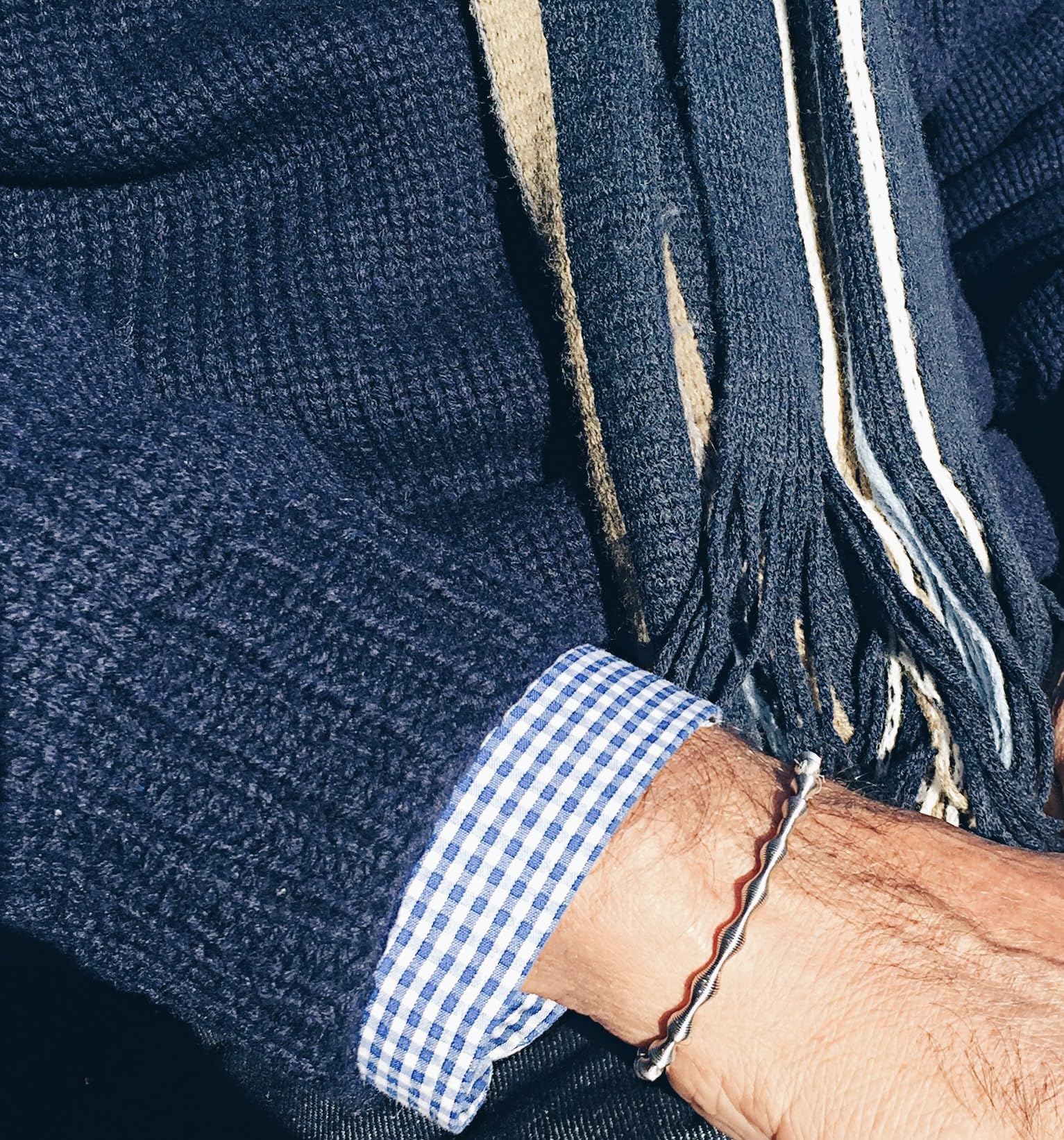 MAJALE Pulsera Anti Ansiedad-Estrés para Hombre, Mujer Obsequio San Valentín - Brazalete Plateado Minimalista de Acero Inoxidable - Pulsera Sencilla Flexible 100% Hecho a Mano — view 4